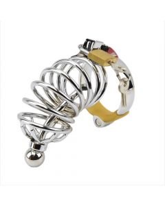 Impound Corkscrew Male Chastity Device with Penis Plug, Luvhut, cock cage, Penis Cage, Comfortable Penis Cage, adult sex toy, Sleeves & Rings, Male Sex Toys, sex toys for men, sex toys, best sex toys for men, mens sex toys online, cock ring, c ring