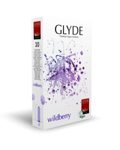Glyde Ultra Wildberry Flavour Vegan Condoms 10 Pack | vegan friendly condom |  | Condoms | Glyde Condoms | Wildberry Flavour Vegan Condoms  | Vegan Condoms | Glyde Vegan Condoms | premium vegan condoms | LuvHut